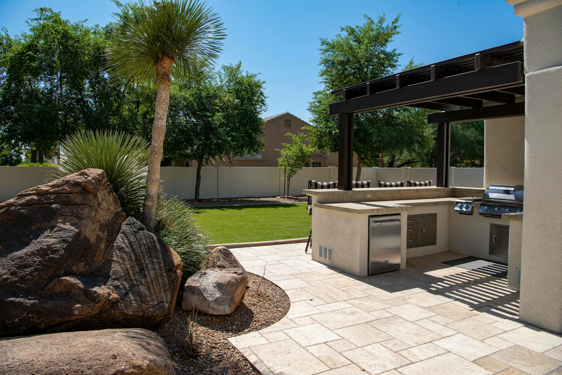 outdoor kitchen backyard New Orleans renovation