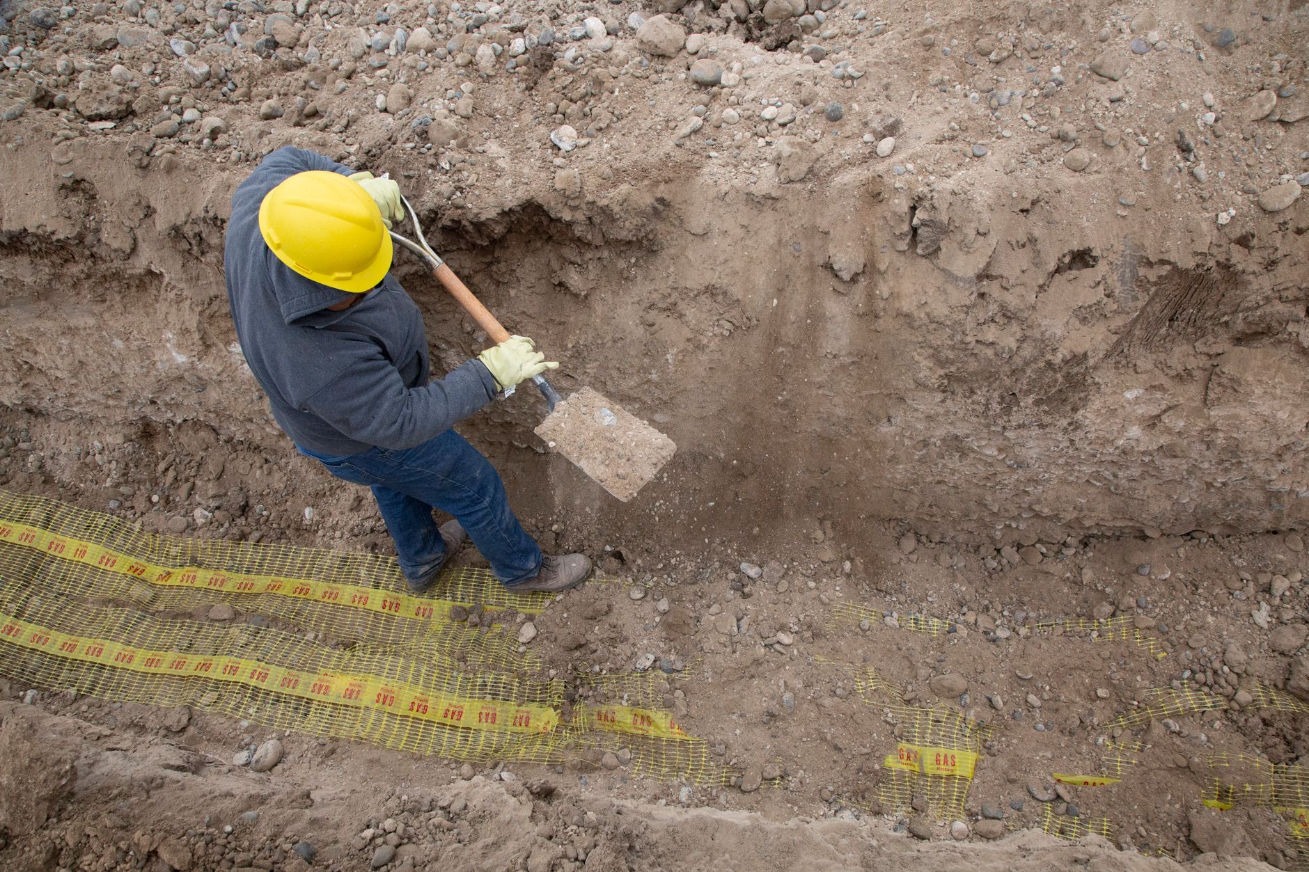 yard drainage gravel trench New Orleans renovation
